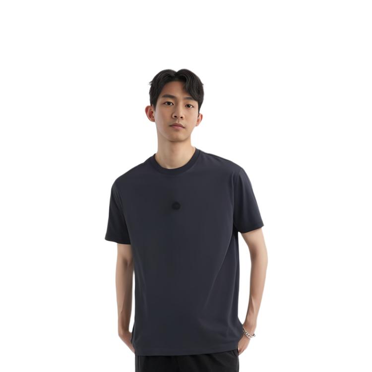 STONE ISLAND T-shirt Nera da Uomo con Logo Ricamato Top 781520957-V0029