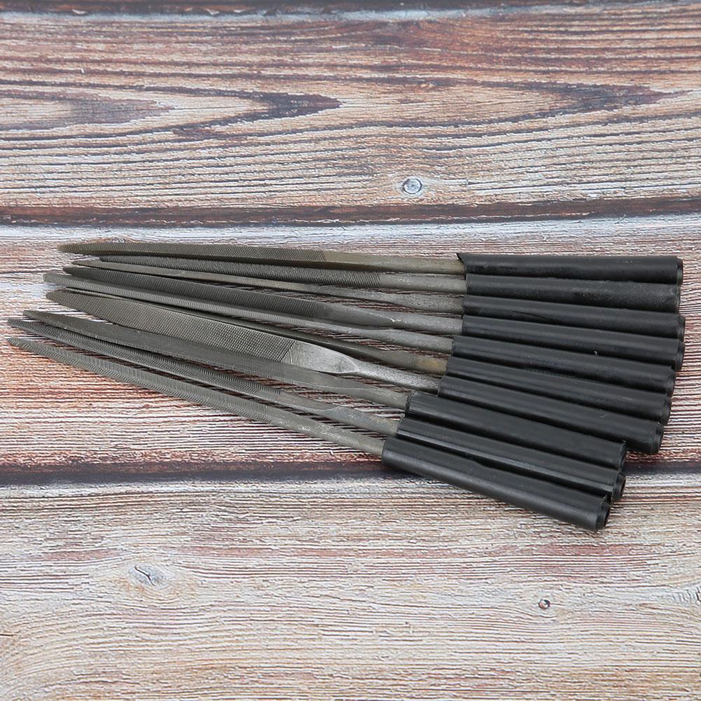 10Pcs Steel Multi Functional File Jewelry Polishing Processing Wood Carving Metal Hand File Set