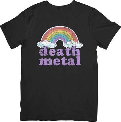 Heavy Metal Musik Unisex Passform für Männer & Frauen Qualitäts-Baumwoll-T-Shirt Schwarz