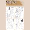 Characters Line Draft Practice Book Hand Drawn Drawing Copy Book Art Supplies  Art Class