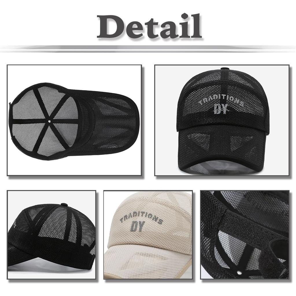 Hut Kappe Mesh Atmungsaktiv Outdoor Sport UV-Schutz Sonnenschutz Herren Damen CZA495 [White Fang] (Weiß)