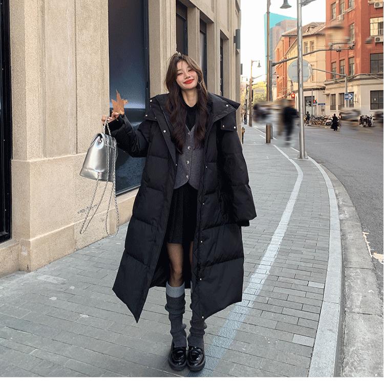 Thickened Long Cotton Jacket for Winter Couple, College Students, Over-the-knee Coat - Lovers' Choice