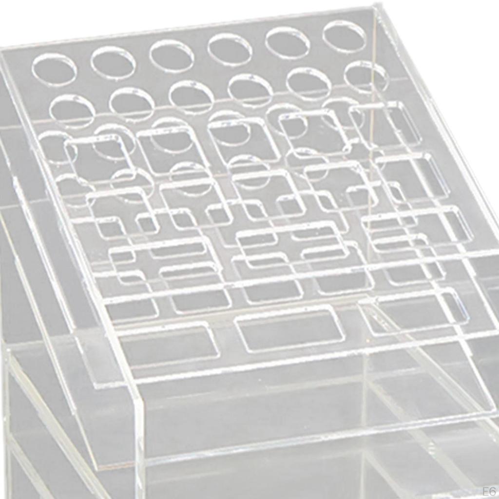 Acrylic Pen Holder Desk Organizer Multifunctional Stand Makeup Brush for Home