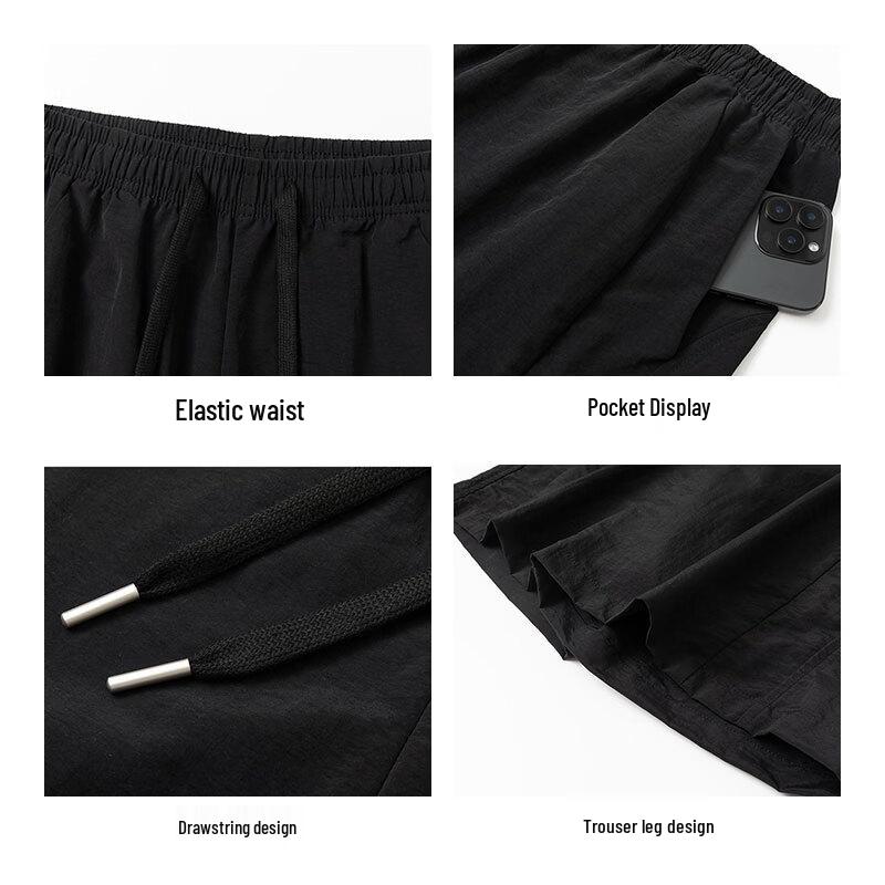 ROMON Men's Quick-Dry Breathable Ice-Feel Summer Shorts