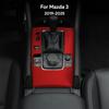 Housse de Panneau de Levier de Vitesse en Daim pour Mazda 3 BP 2019-2025 Mazda3 Axela Collier de Levier de Vitesse Intérieur avec Bouton Sport