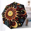 1pc Celestial Mandala Automatic Folding Umbrella, Heavy-Duty 8-Rib Construction, Perfect for Everyday Yy251114106