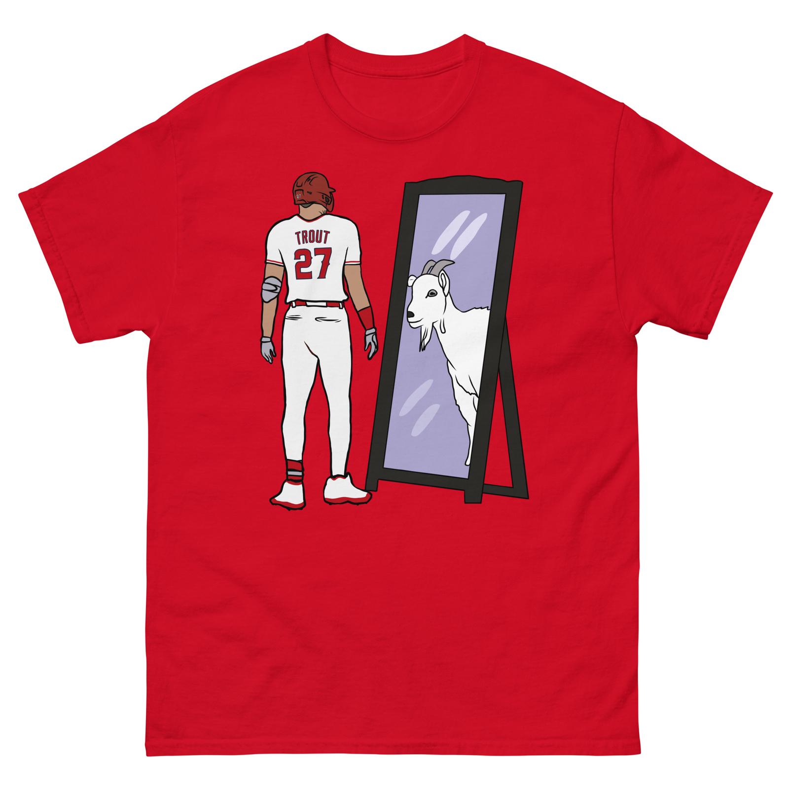 Mike Trout Mirror GOAT T-shirt XXXL