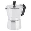 Moka Pot 150ml Aluminium Octagonal Household Heating Rustic Style Silver Camping Coffee Makers for Office