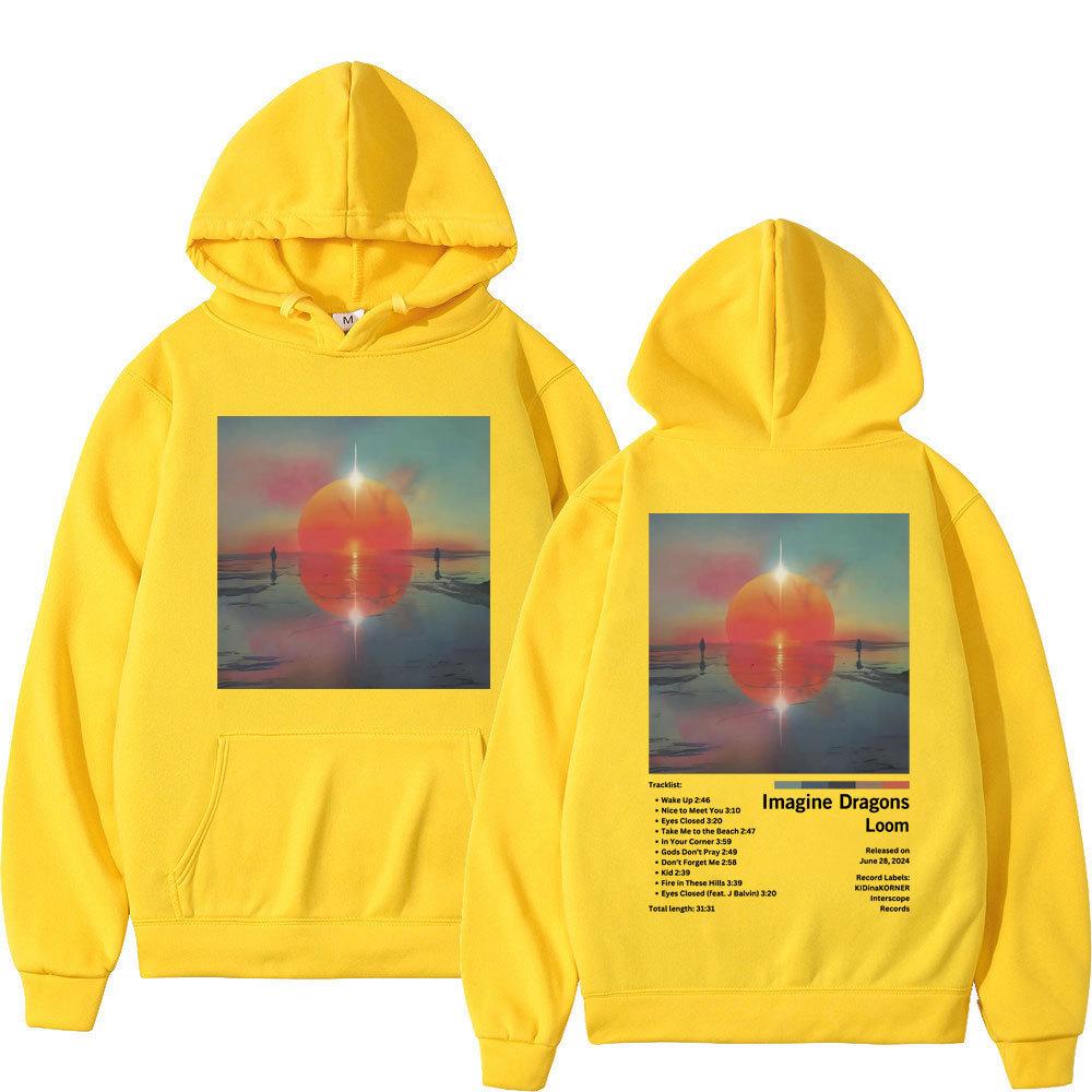 Imagine Dragons Loom New Album Graphic Hoodie Unisex Fashion Fleece Sweatshirt, LOOM World Tour Dates & Silhouette Print, Rock Streetwear