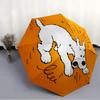 Tintin Theme Automatic Umbrella, Lightweight & Portable, 8 Rib, Perfect for Outdoor Travel, Birthdays, Christmas, Gifts.