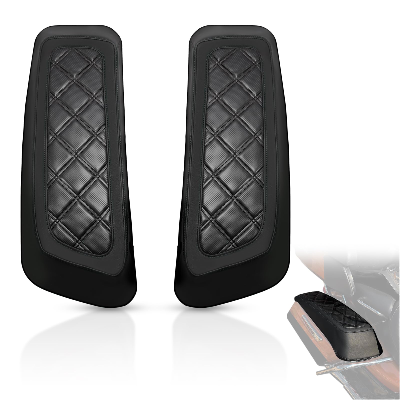 

WOWTK Крышка жесткой кофры для Harley Road и Road King Черный Лиф/Чехол Туринг, Glide, (2014-2025),