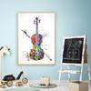 Music Notation Equipment Watercolor Poster Print Music Art Vintage Picture Wall Art Canvas Painting for Home Room Decor Cuadros