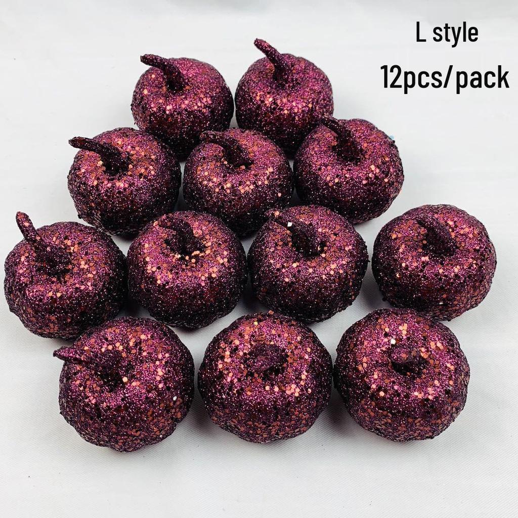 Halloween Foam Pumpkin Set, 5.5cm, 16-Pack - Ideal for Photography, Display, or Decoration.