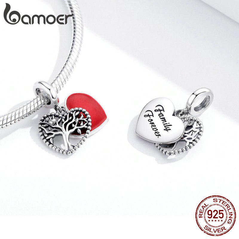 Bamoer 925 Sterling Silver Pendant Charm Fit for Original Tree of Bracelet Necklace DIY Jewelry
