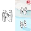 925 Silver Elegant A-Z White Zircon 26 Letters Charms Beads Fit Bracelet Women Jewelry DIY Birthday Anniversary Gift