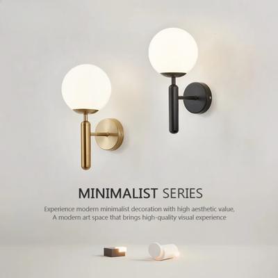 LED Moderne Wandleuchte Kreative Glaskugel E27 Wandlampe Schlafzimmer Nachttisch Wohnzimmer Hintergrundwand Raumdekor Beleuchtungskörper