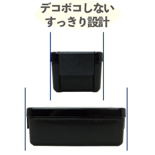 Iwasaki Industries Bento Box, 1 Tier, 520ml, Black, Easy Care