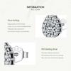MODIAN 925 Sterling Silver Luxury Stud Earrings For Women Water Drop Sparkle Zircon Ear Stud Wedding Engagement Jewelry