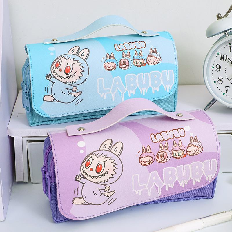 Estuche de Lápices de Papelería de Gran Capacidad de Alto Valor Estuche de Lápices para Niñas Estudiante Lindo Dibujo Animado Caja de Papelería