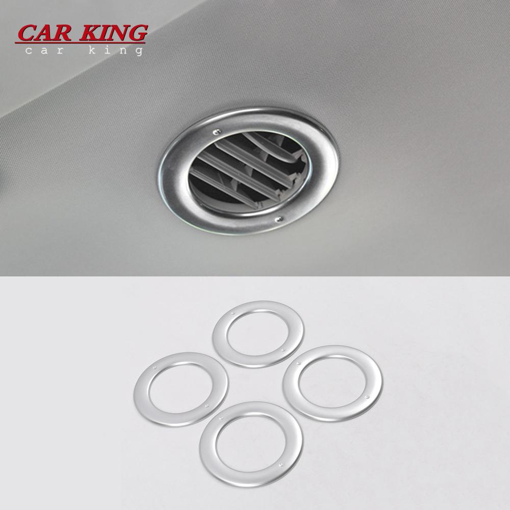 For Ford Edge 2015 2016 2017 ABS Plastic chrome Car Styling Interior Accessories Car Roof Air Vent outlet panel Frame Cover Trim