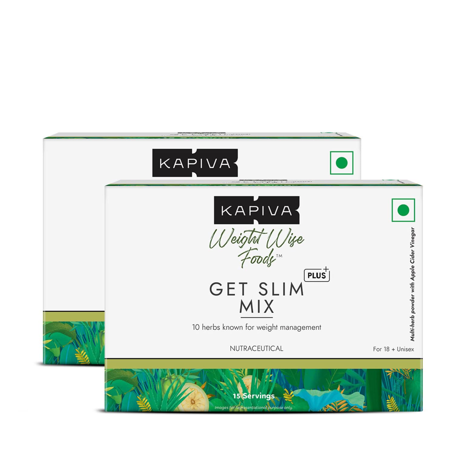 

Kapiva Get Slim Mix 15 Sachets X Pack of 2 | 10 Ingredient Weight Care Blend | Long-Term Appetite & Digestion Support