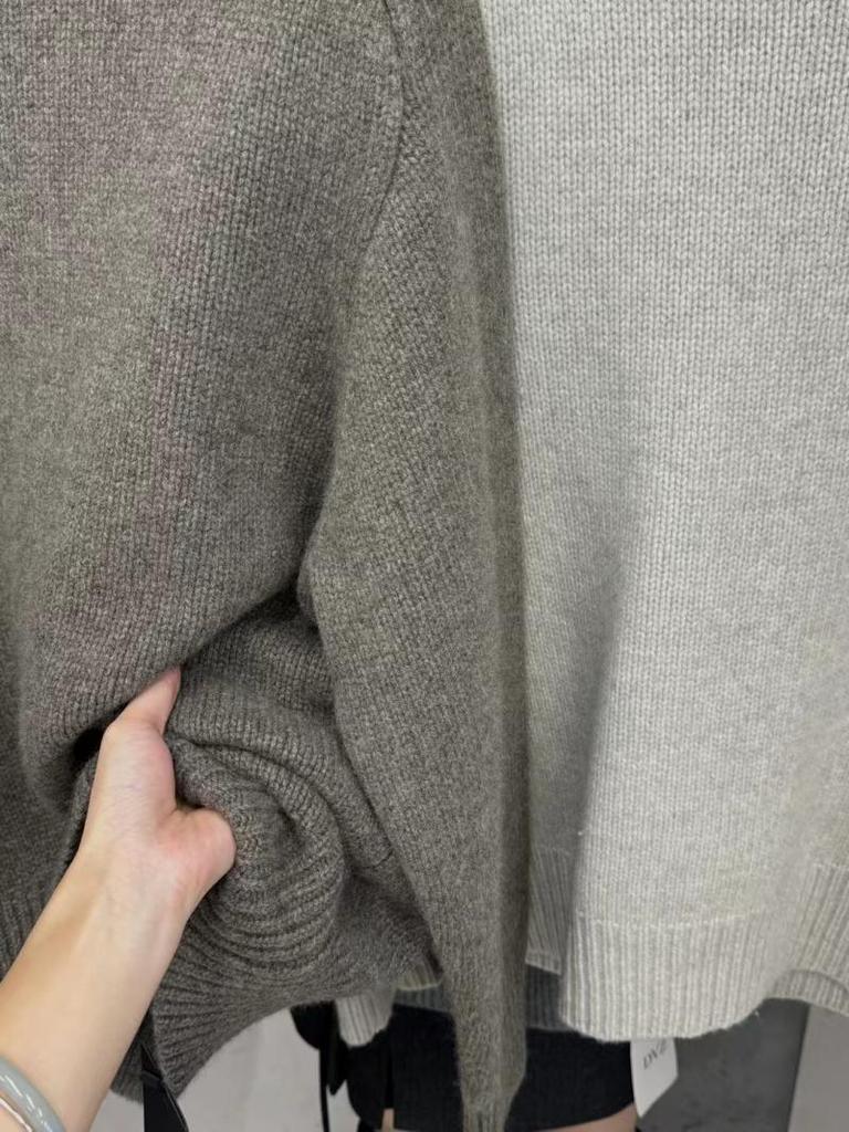 Elegant Korean Gray Turtleneck Knit Sweater for Women - 2024 Autumn/Winter Collection