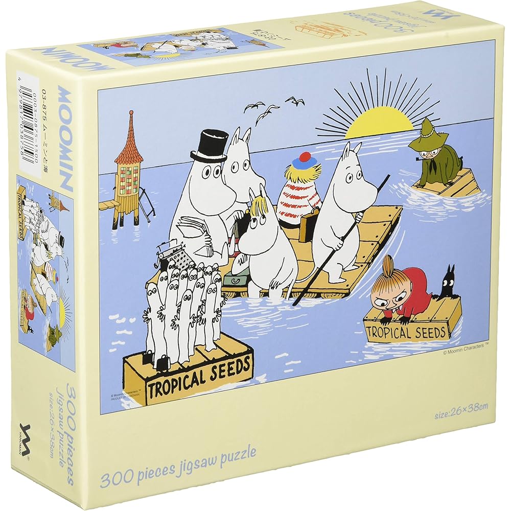 Yanoman Moomin 300-Piece Jigsaw Puzzle with Glue and Card 26x38cm