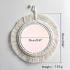 Bohemian Wall Mirror Macrame Fringes Tapestry Round Hanging Mirrors for Bedroom Apartment Entryways Home Decorations