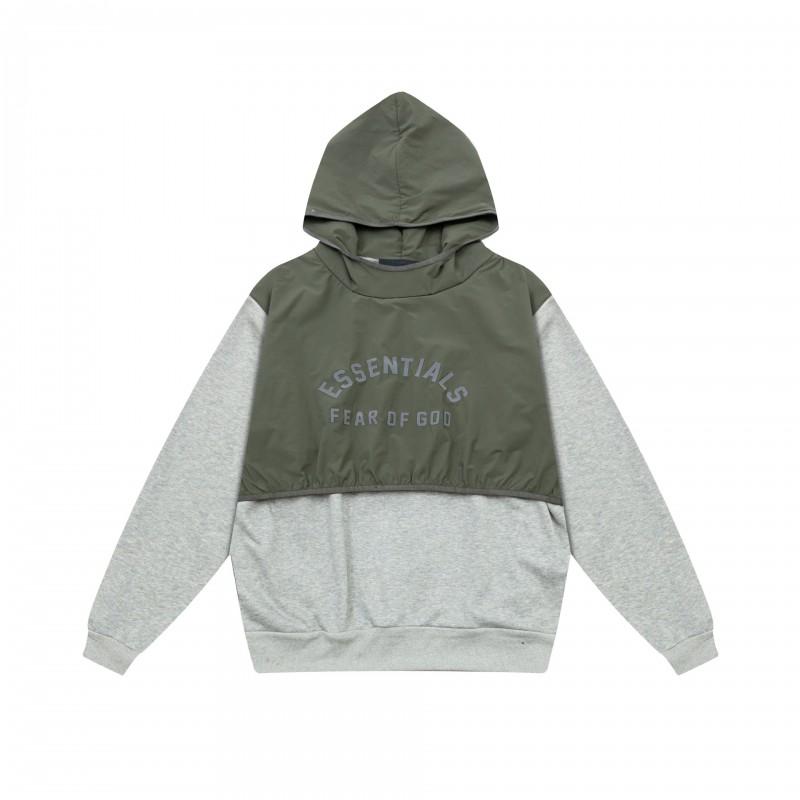 Unisex FOG Icon Double-Line Hoodie Cotton Warm Fleece Lined Crewneck Sweatshirt Winter Streetwear