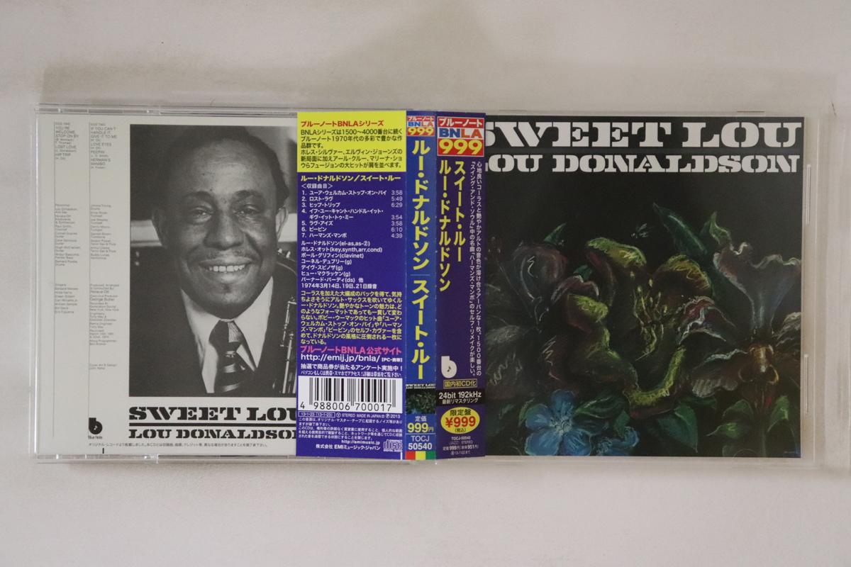 

CD LOU DONALDSON - Sweet Lou TOCJ50540 BLUE NOTE 2013 Japan Obi Jazz Used
