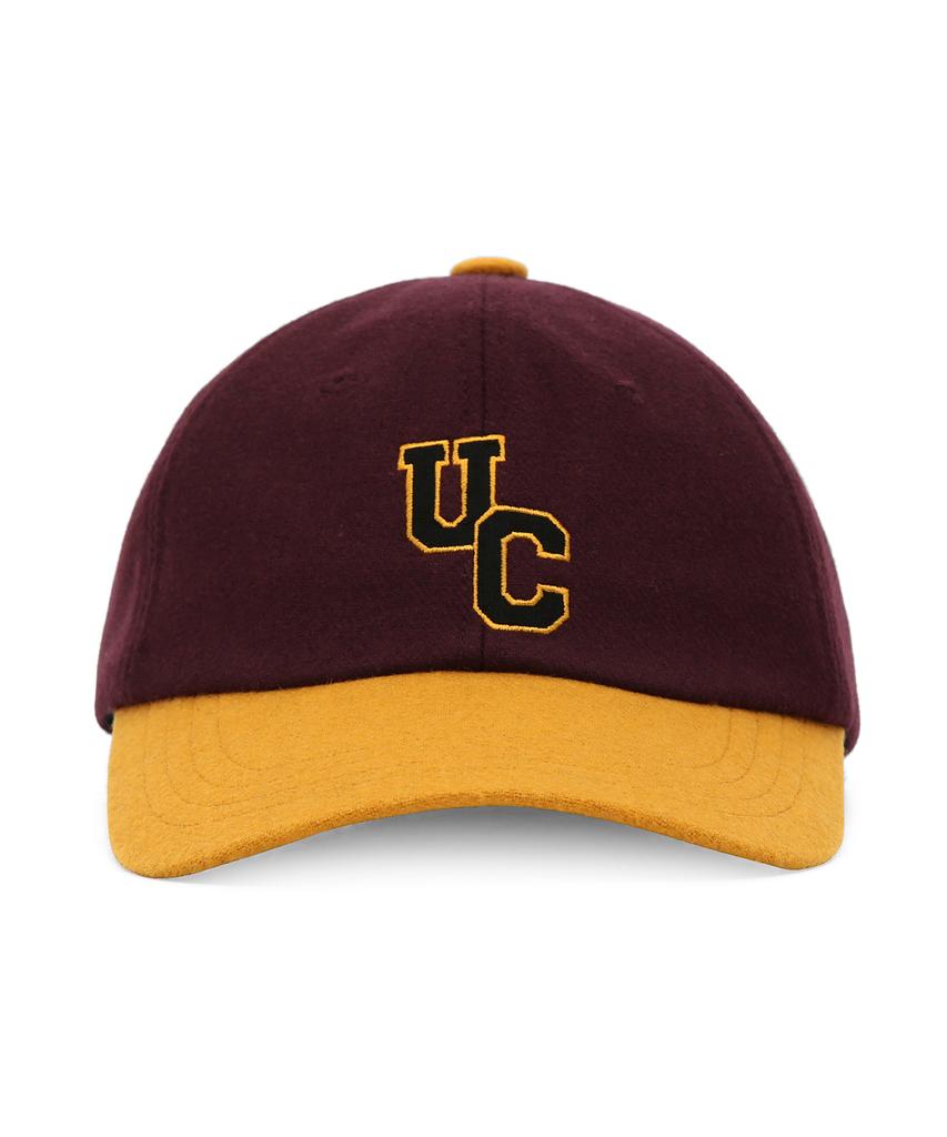 Eondeokeonteulol Unisex Autumn/Winter Flannel Color Block Soft Top Ball Cap Baseball Cap Sports Crew / Authentic B B / Wine Flannel