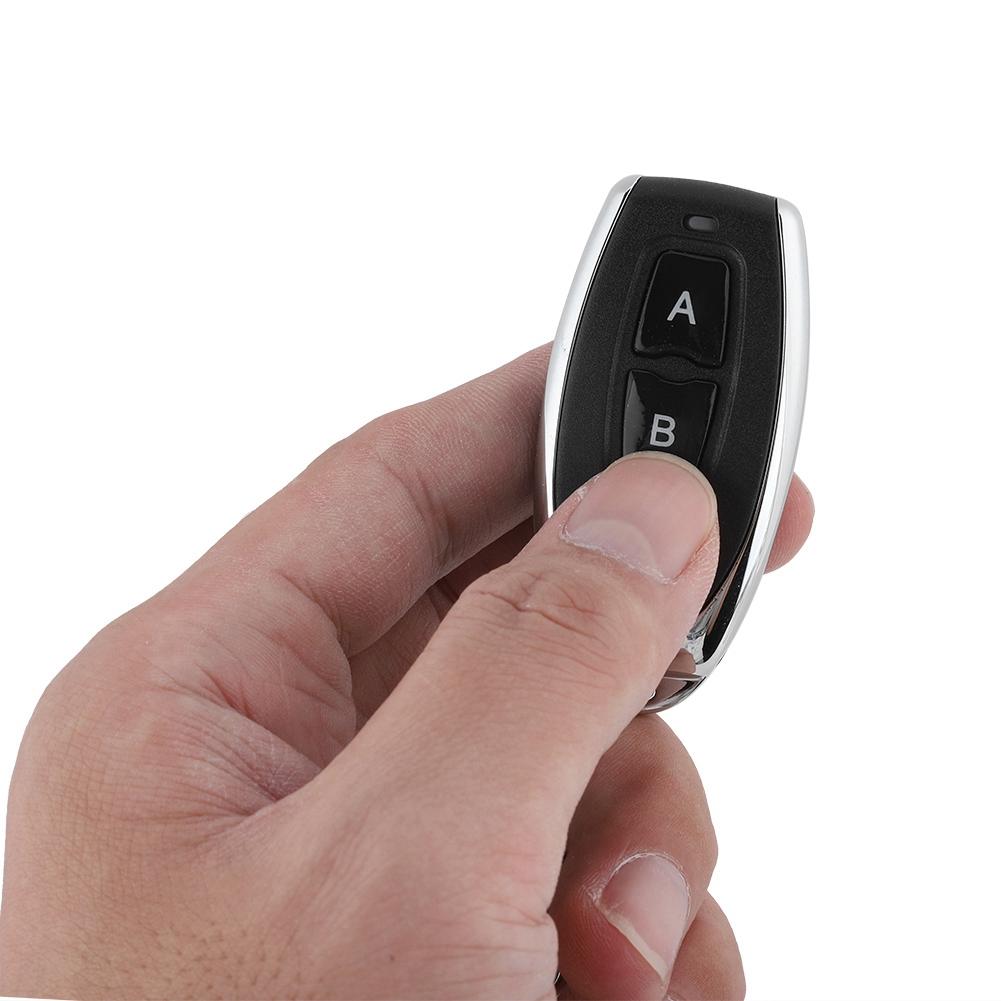433MHz AB Buttons Matal RF Wireless Transmitter Learning Code Remote Control