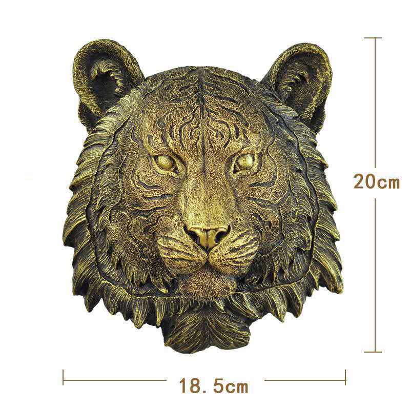 Copper-Plated Industrial Animal Wall Ornament - 3D Hanging Décor for Bar or KTV Background.