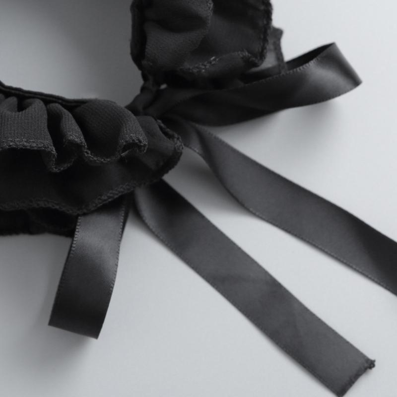 Ruffled Collar Girls Lace Victorian Collar Lapel Medieval Cosplay Victorian Ruffled Tie Collar