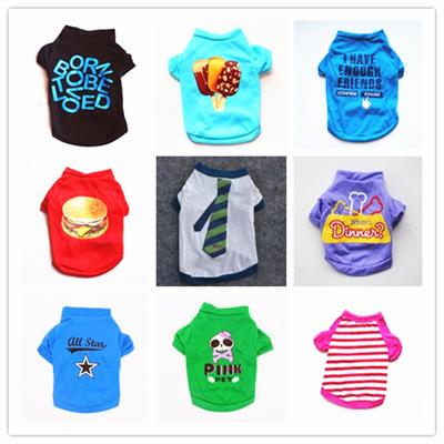 Pet Supplies Summer T-Shirts Dog Clothes  Tie T-Shirts Vests Breathable Comfortable