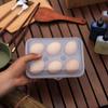 Egg Container Portable Shockproof Transparent Plastic 6 Compartment Egg Carrier Box for Outdoor