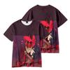 Hazbin Hotel Anime Damen Herren T-Shirts Grafikshirt Cartoon bedruckt O-Ausschnitt Übergroße kurze Ärmel Mode Herrenbekleidung Streetwear