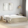 Vidaxl Bed Frame with Drawers, Sonoma Oak, 150X200 Cm