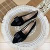 Fashion Flat Shoes for Women Spring and Autumn Retro Butterfly Bow Large Size Women's Shoes 42 43 44 Loafers Women  Ladies Shoes