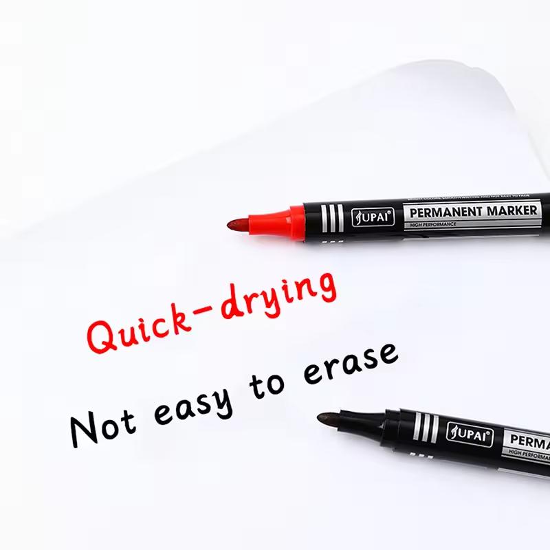 3 Pcs Permanent Paint Marker Pen Waterproof Black Pen For Tyre Oily Markers Quick Drying Signature Pen Stationery Supplie