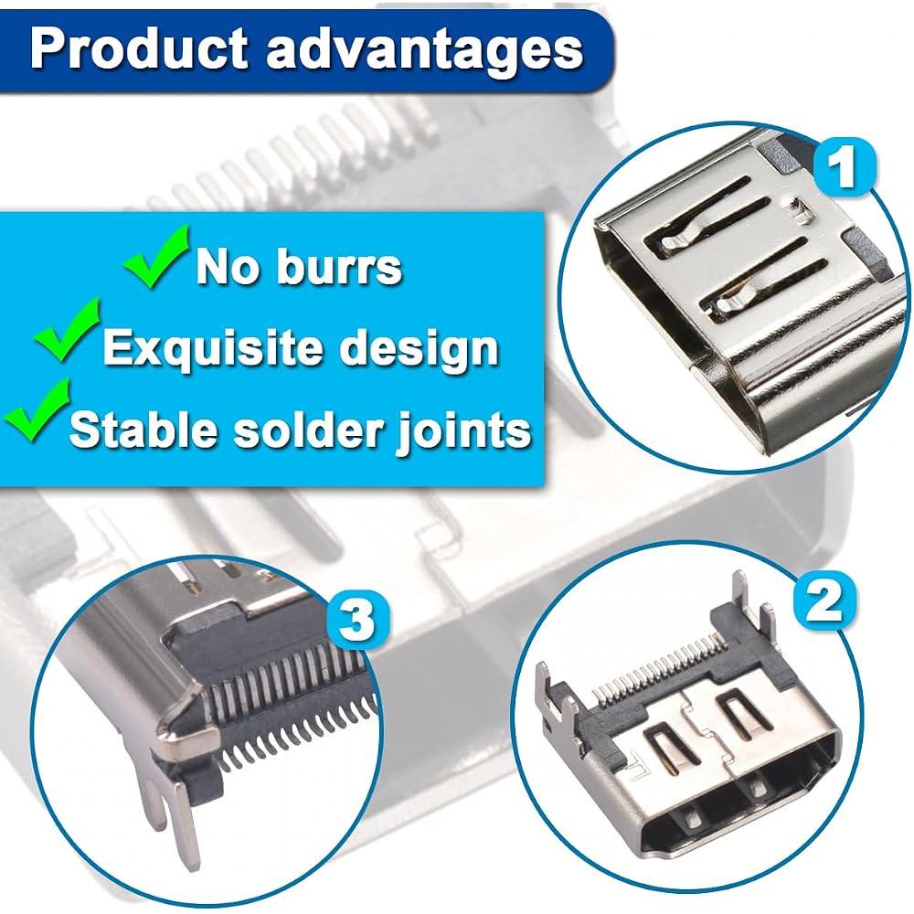 ZHUROPU for PS4 console, plug jack interface connector for PS4 console HDMI port socket interface...