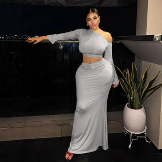 Robe Bandeau Transparente Manches Longues en Maille Assemblée pour Femmes - Été 2025