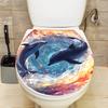 1pc Dolphin Home Bedroom Bathroom Toilet Sticker Decoration Beautification Self-adhesive Wallpaper Home Accessories