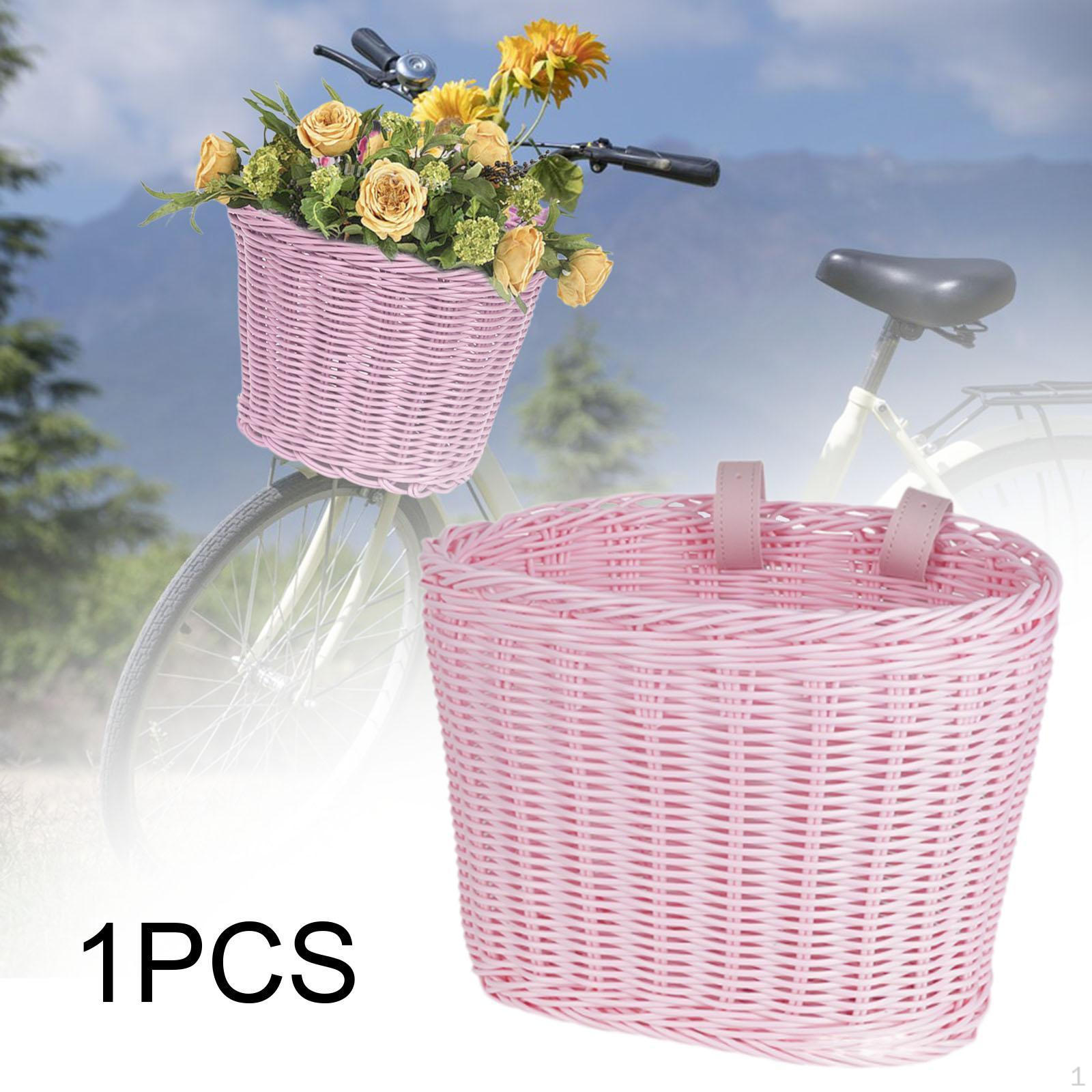 

Bicycle Storage Basket for Kids with Adjustable Straps Shopping And Transport Pink L