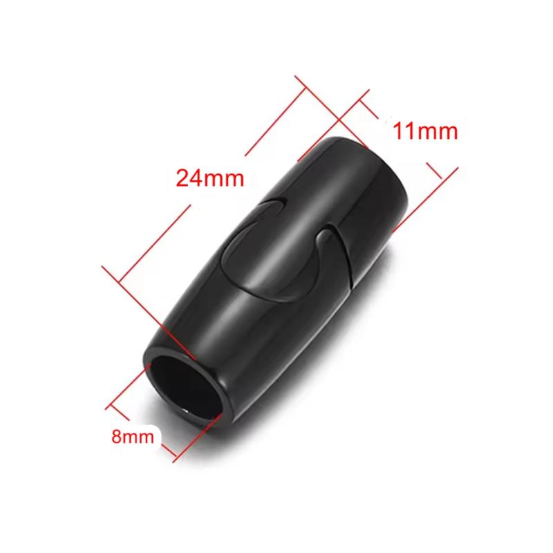 Stainless Steel Magnet Buckle 6mm 8mm Hole Magnetic Clasp for Leather Cord Reliable Connector for DIY Jewelry Projects