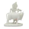 Carved in Resin Krishna with Cow 4.5 X 2.75 X 5.5 Inch