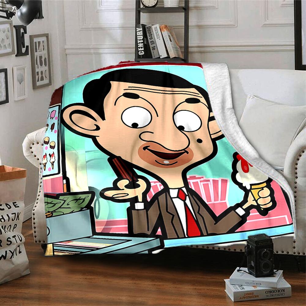1pc Mr Bean1 Blanket, Gift, for Men and Women, Soft Blanket, Good for Sofa Bed Couch Travel, Lightweight Flannel Blanket