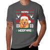 Golden Retriever Merry Woofmas Christmas Goldie Dog Gift TShirt Street Art Print Tee Shirt