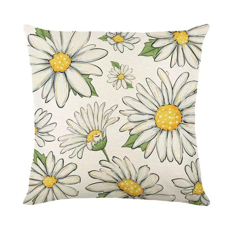 New Spring Pillowcase Floral Letters Living Room Sofa Home Pillowcase