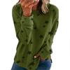 Tunic Casual Women Crew Neck Long Sleeve T Shirt Loose Star Print Tee Blouse Top